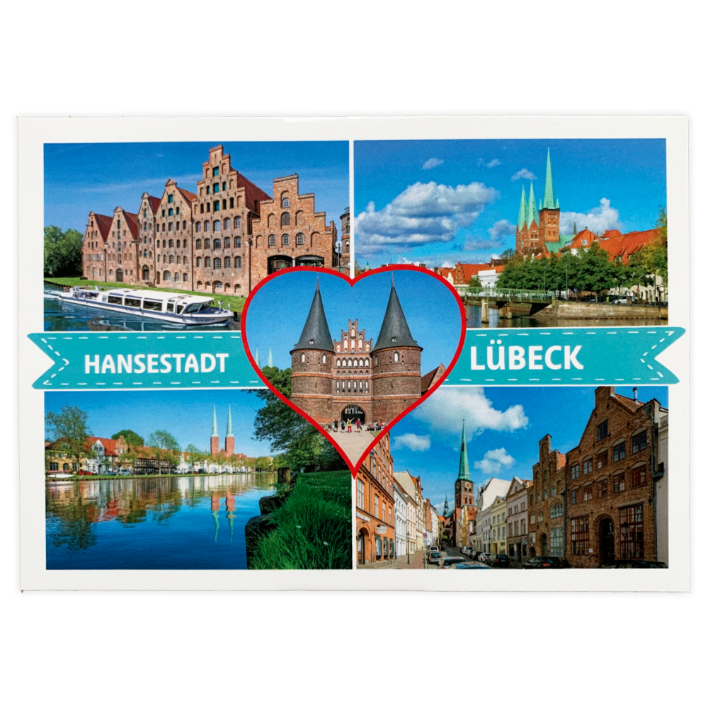 Lübeck Ansichtskarte Herz